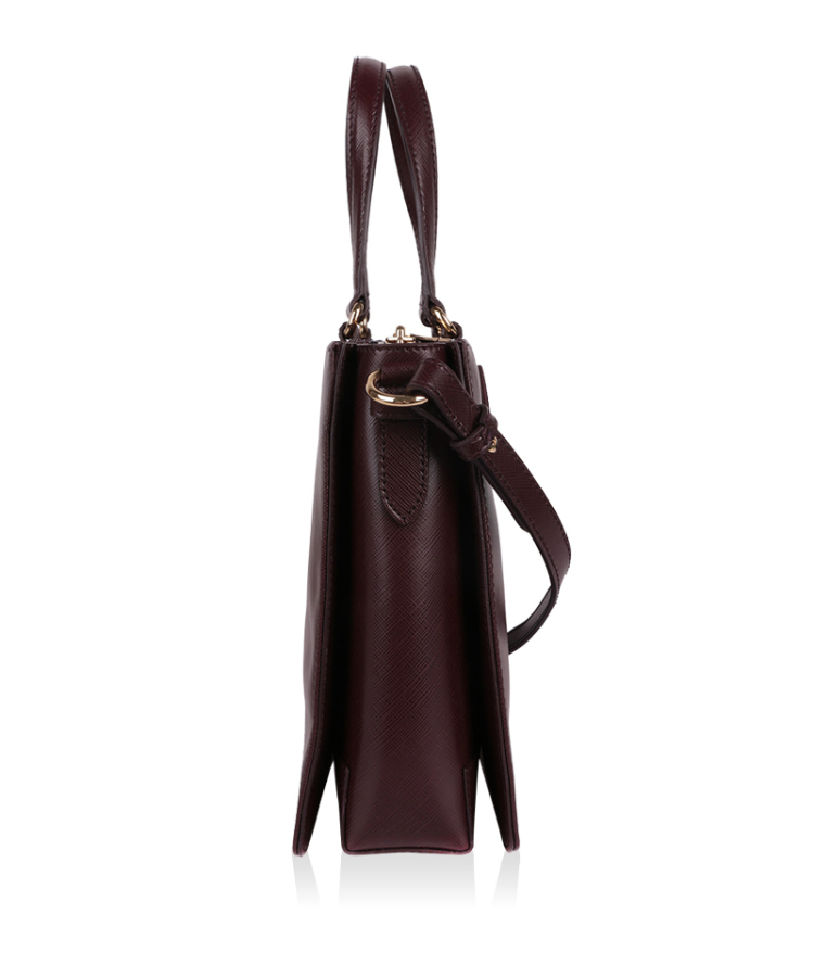 菲拉格慕ferragamo女士手提包深棕色100%牛皮21e298