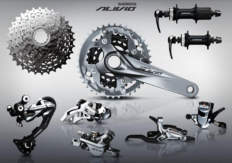 shimano 9速山地变速器套件m4000前拨后拨牙盘飞轮禧玛诺27s变速指拨