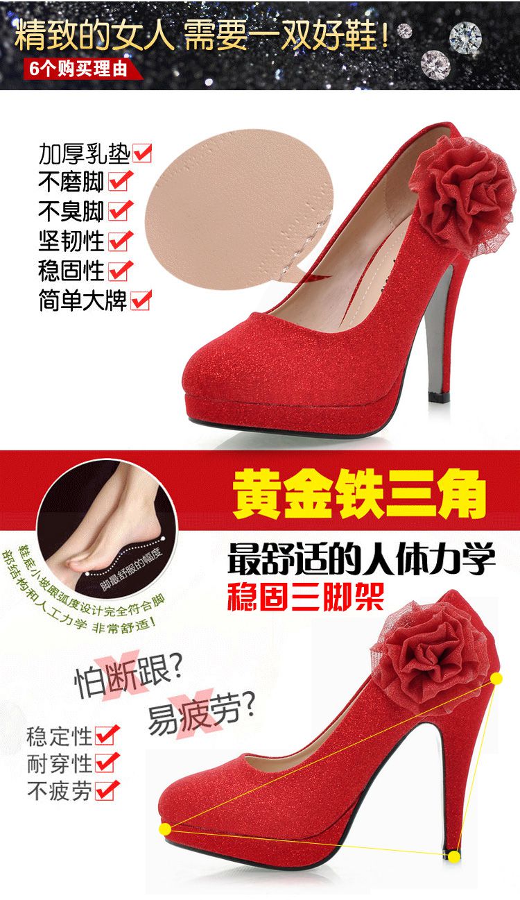 商品名称:粉色高跟鞋小码单鞋31春秋32防水台33订做大码女鞋子40细