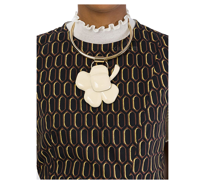 marni 玛尼 女士四叶草项链 黄色 f