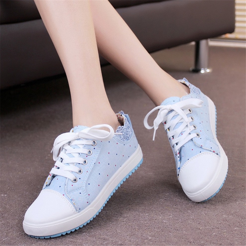 2016春季平跟帆布鞋女 韩版潮休闲学生碎花蕾丝平底单鞋 甜美新款女鞋