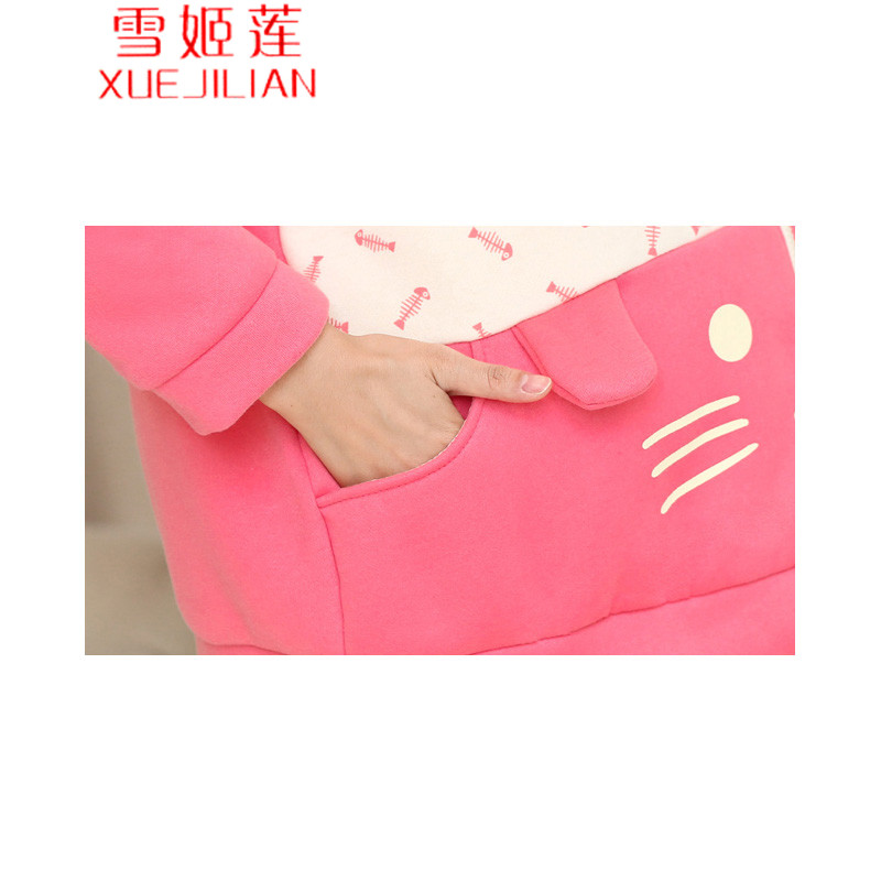 雪姬莲  さ2015时尚孕妇装冬装孕妇上衣韩版孕妇卫衣孕妇长袖风衣外套#8025 灰色 L