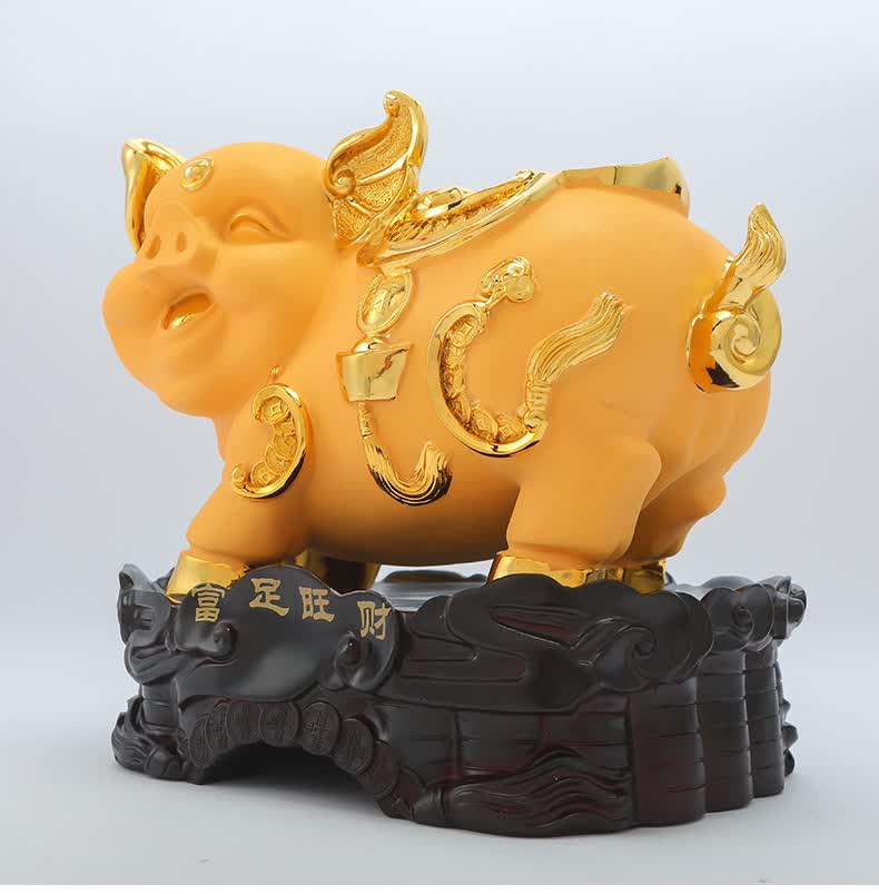 十号公馆金猪招财摆件开业礼品发财生肖猪乔迁新居礼物创意工艺品家居