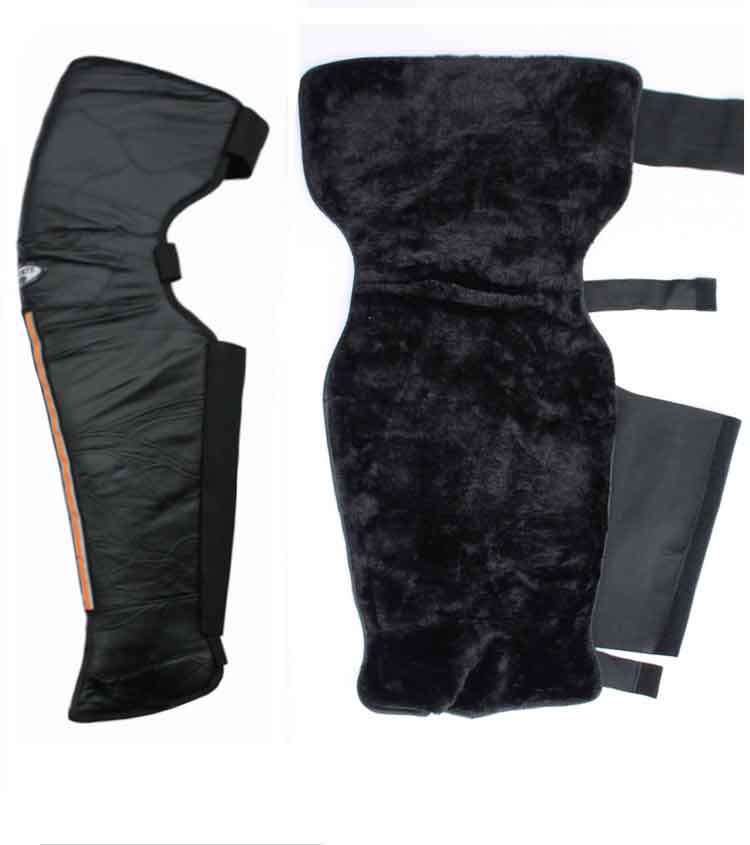 冬季电动车摩托车护膝护具 男女真皮护膝保暖护腿 骑车防水防寒包