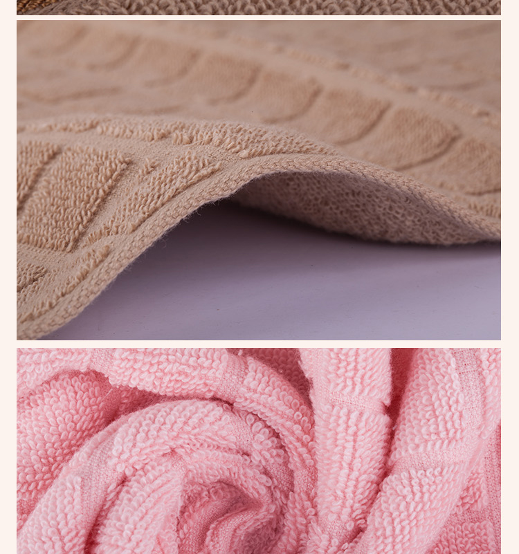 丝蕴syoss毛巾家纺全棉加厚紧密毛圈素色毛巾 加大加厚方格毛巾面巾