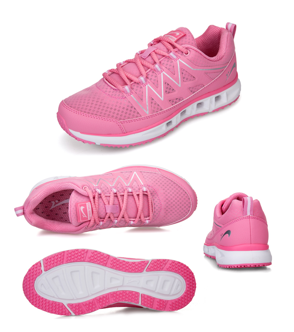 贵人鸟女跑鞋夏季网面透气运动舒适减震休闲潮流女跑鞋 -1珊瑚粉/白色