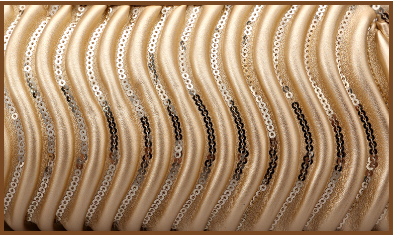 dmz 2016新款晚宴包褶皱女包结婚包包手提单肩包亮片水钻包包 白色