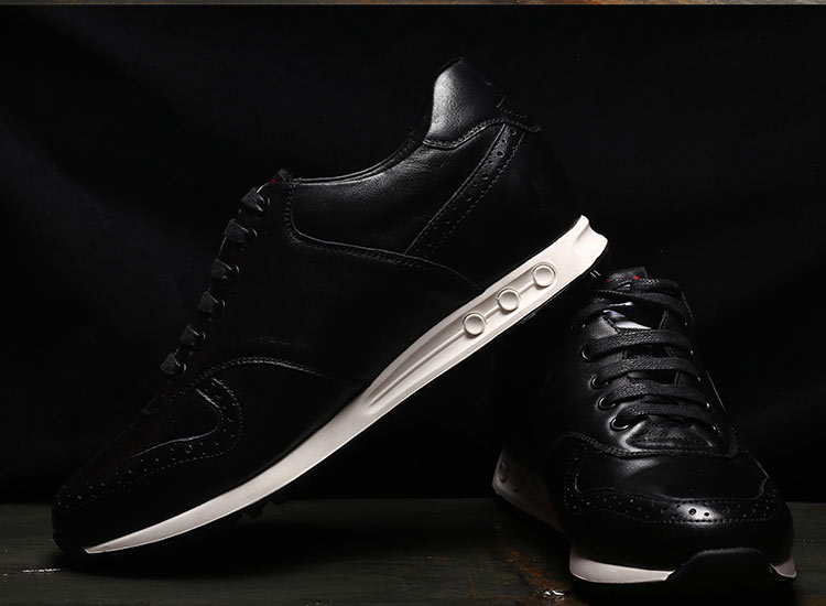 内增高板鞋男 皮尔鲨鱼男鞋春夏透气真皮运动男鞋子旅游鞋百搭耐磨滑