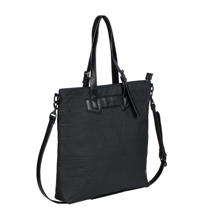 思莱德selected男士商务pu皮拼接商务手拎包sh|416185011 黑