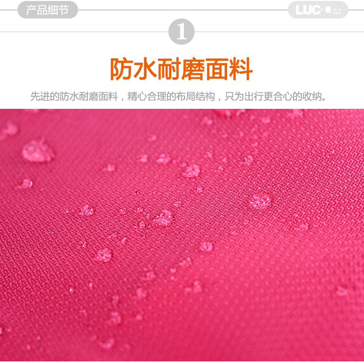 
                                                            LUC life 旅行收纳袋7件套行李分装整理包旅游衣物收纳整理袋内衣收纳包套装 深蓝色                
