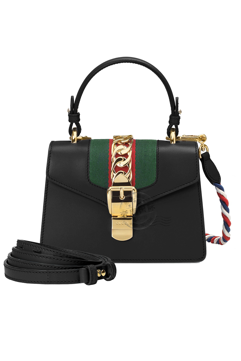 gucci古驰女包牛皮sylvie单肩手提包470270d4zag8015