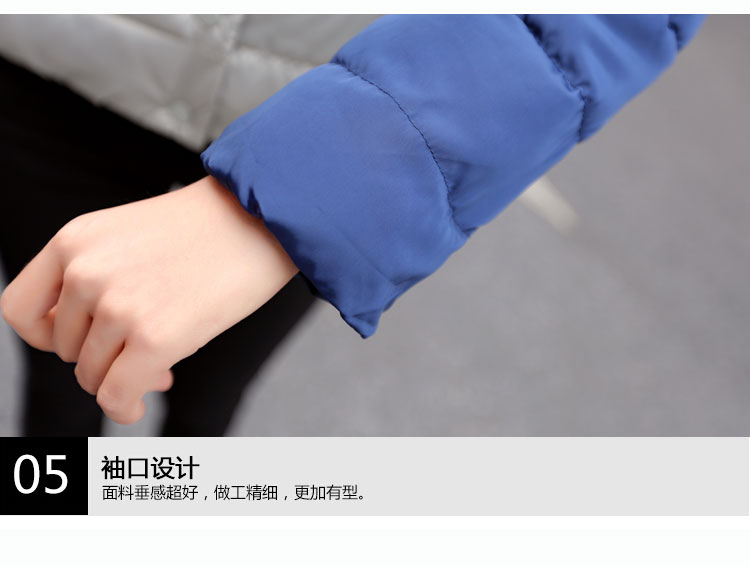 2015冬装新款 韩版时尚修身连帽短款羽绒棉服 LY2099 浅灰色 L(100斤以下)