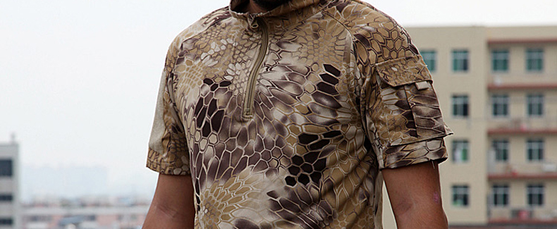 阿拉曼元素酋长蟒纹速干t恤 特种兵t恤 战术短袖男