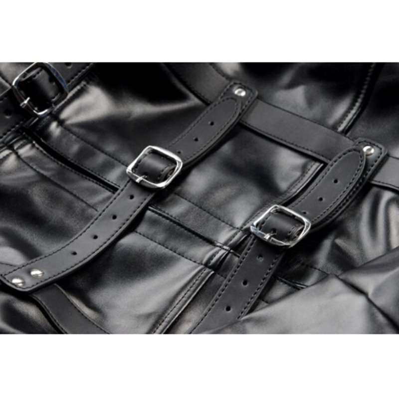 重度捆绑自缚皮革衣上体限制紧缚衣束缚绳皮衣sm道具另类调教玩具情趣