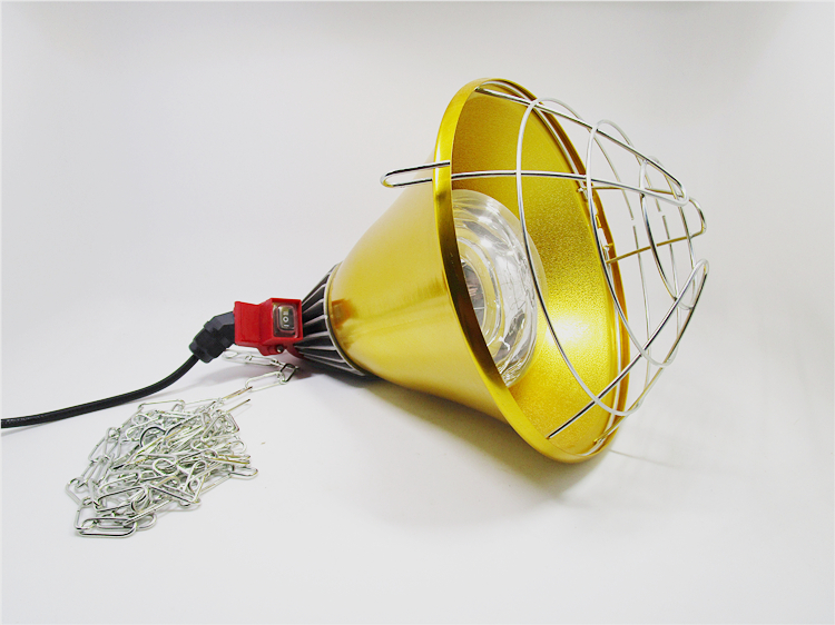 西芝养殖厂保温灯泡养猪养鸡用品防爆金属灯罩取暖灯泡防爆开合网罩