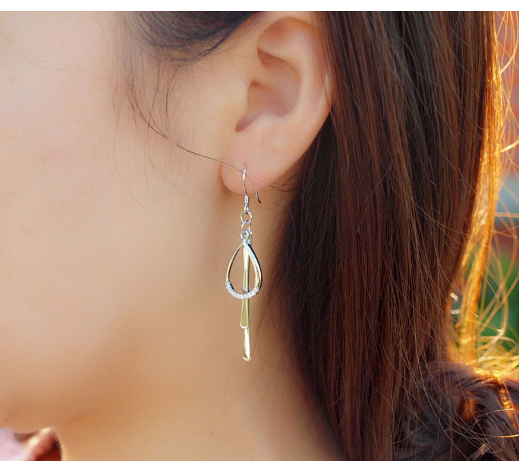 翠羽明珰 925银耳坠女长款 时尚气质韩版水滴耳环 长约5.