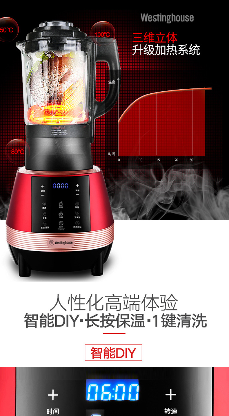 居家专利静音hs1250_破壁机_厨房小电_家用电器_自营商