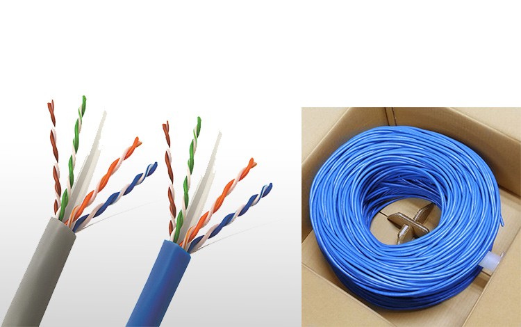 超五六类双屏蔽抗干扰05全铜纯铜网络线100m300米箱双绞阻水网线宽带