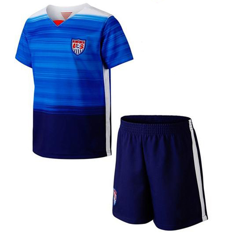 美国国家队球服 客场蓝色足球服8号邓普西20号卡梅隆 xl