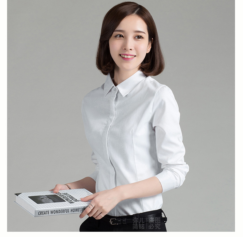 
                                        mineeor2017春装新品衬衫女长袖韩版女装百搭纯色镂空花边袖立领打底 长袖-白色 M                