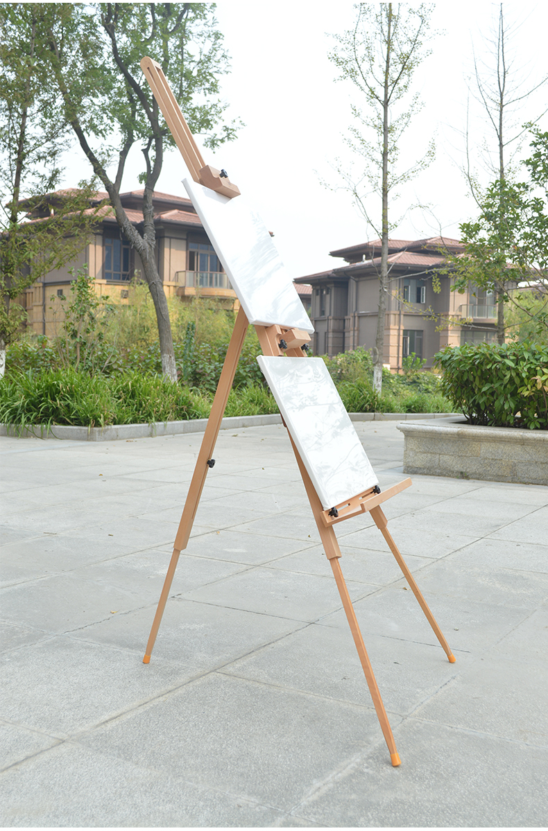 18米进口山毛榉制折叠画架木质素描画写生画架带提手画架手提
