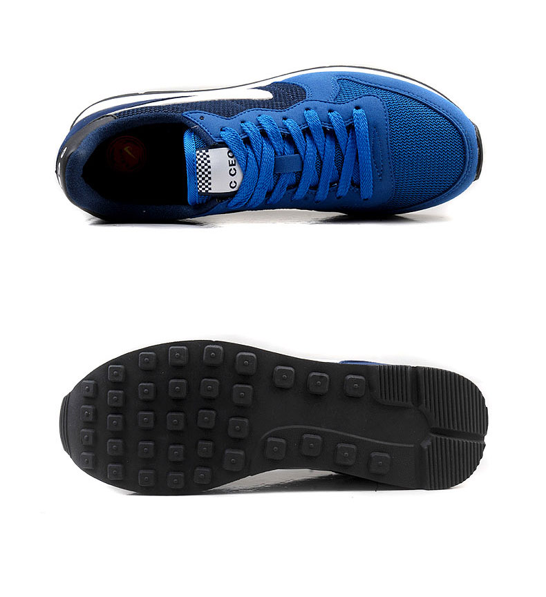 执行官跑步鞋男飞线针织网面休闲运动鞋男女跑鞋 黑白 40