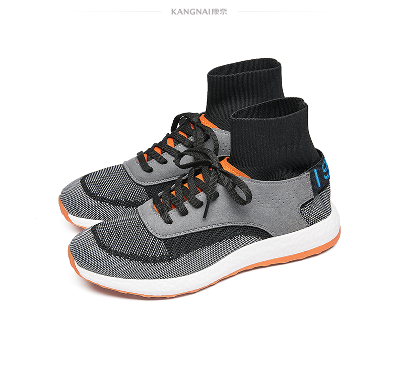 康奈男鞋 休闲鞋百搭圆头潮流拼色运动鞋男韩版舒适运动休闲鞋