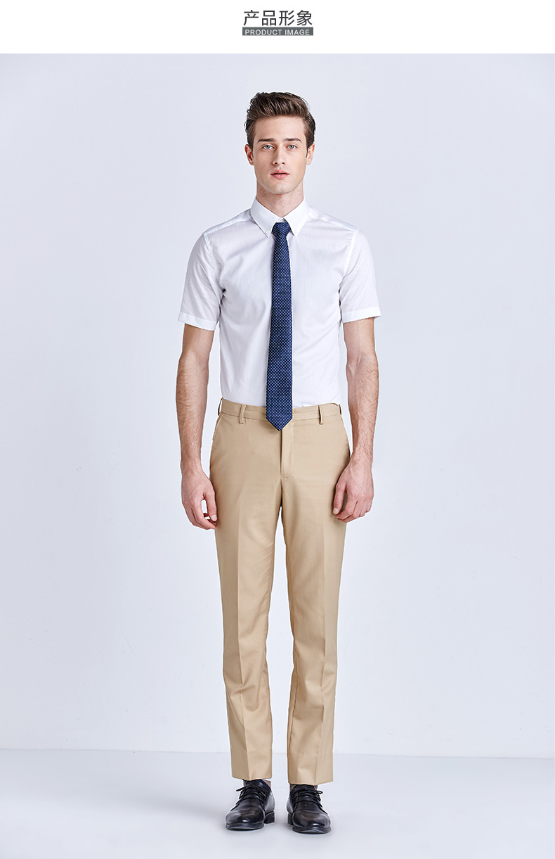 男装 衬衫 职业门 职业门 2016夏季新款男士短袖衬衫 韩版修身纯棉白