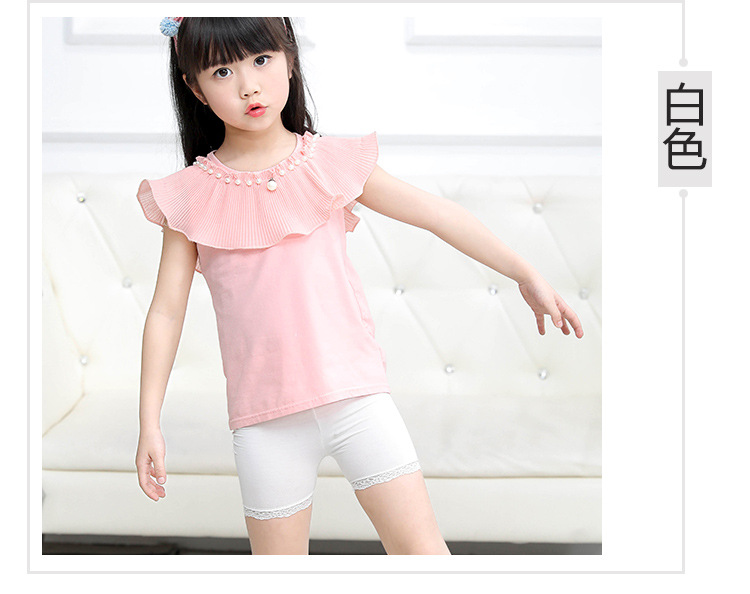 女童安全裤莫代尔内裤女岁宝宝四角夏儿童平角保险打底裤防走光短裤晶