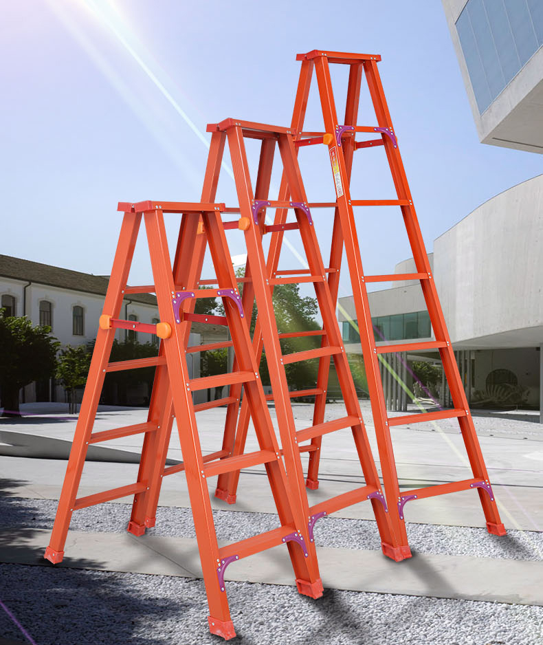 翱誉 梯子多功能加厚铝合金折叠梯人字梯工程梯伸缩扶梯 加强加固款