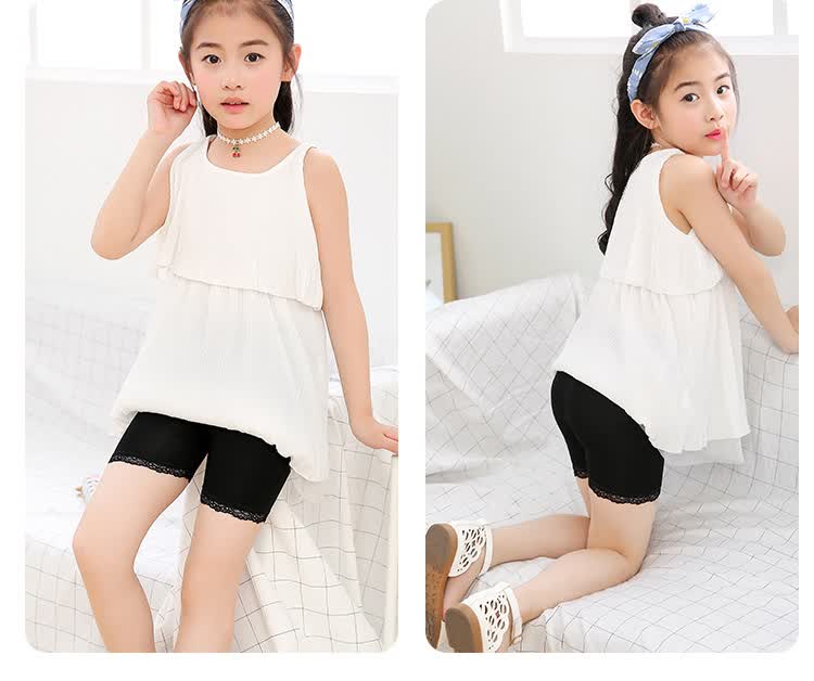 女童安全裤莫代尔内裤女岁宝宝四角夏儿童平角保险打底裤防走光短裤