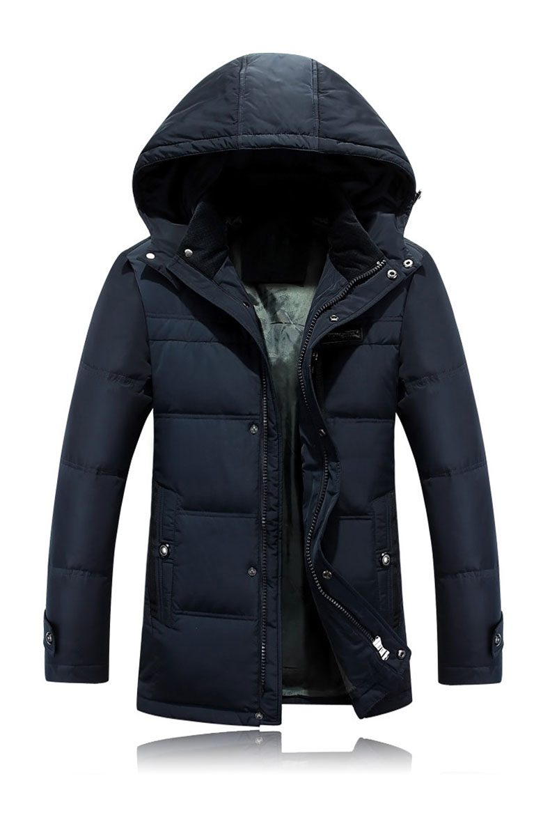 战地吉普afsjeep新款大毛领中长款羽绒服男加厚保暖外套男 max8851