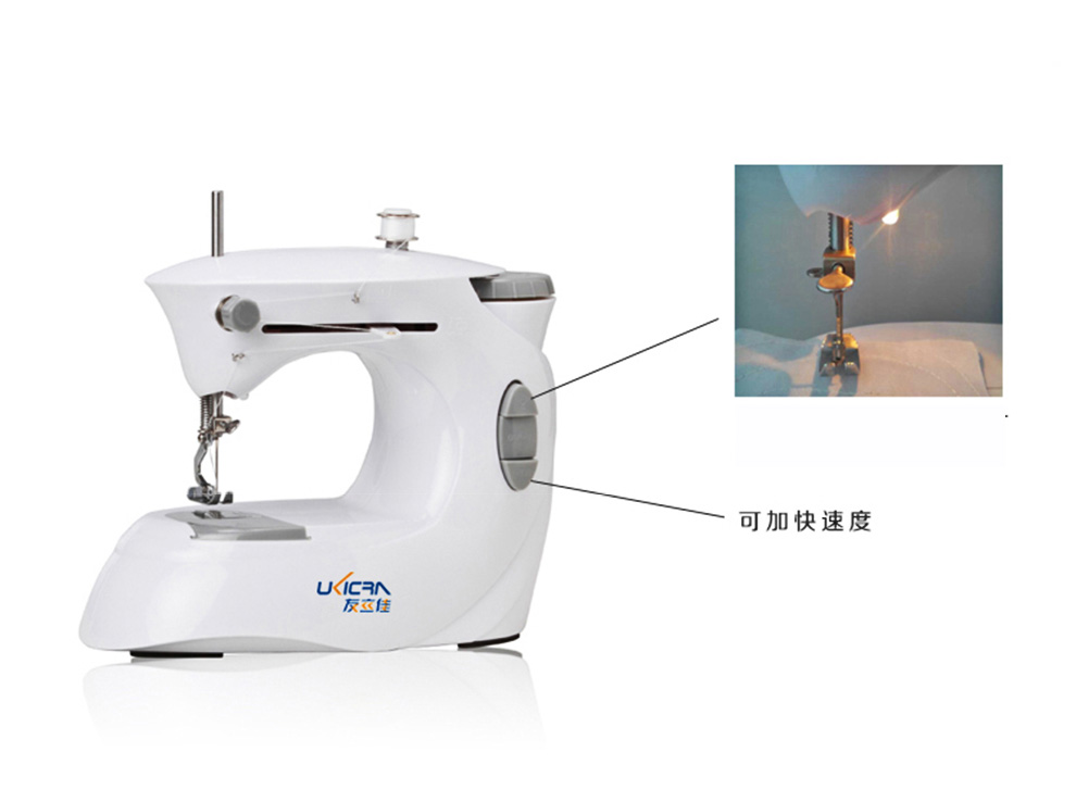 友立佳（UKICRA）0201 缝纫机微型家用电动低噪音台式针线针织机