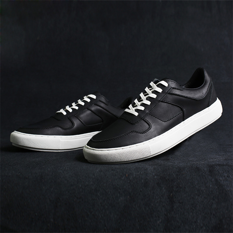 香港品牌bezos贝左斯 新品秋冬休闲男鞋系带厚底时尚潮流韩版鞋 黑色