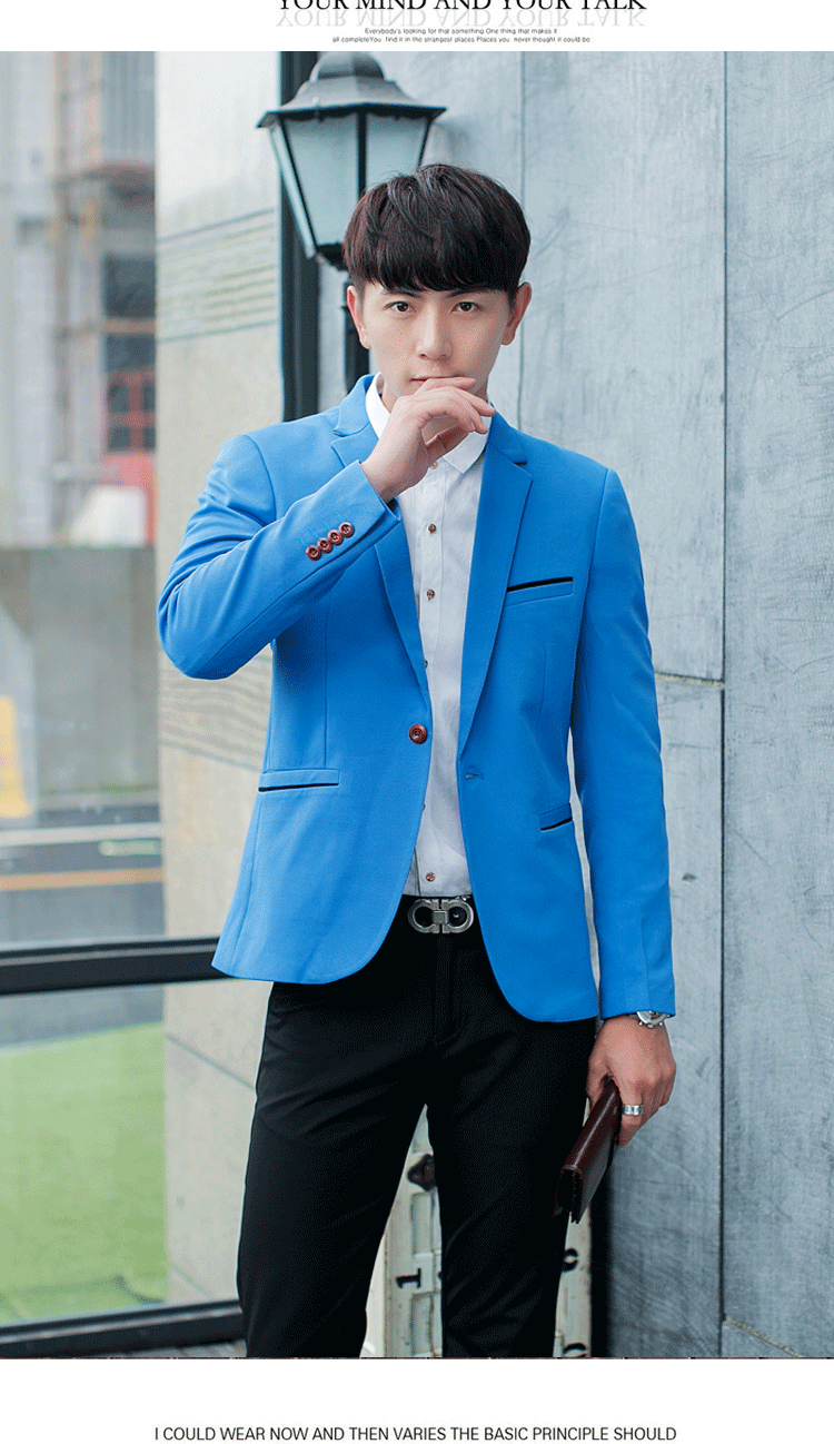 古仕卡特2015新款韩版休闲西服男 黑色 5xl