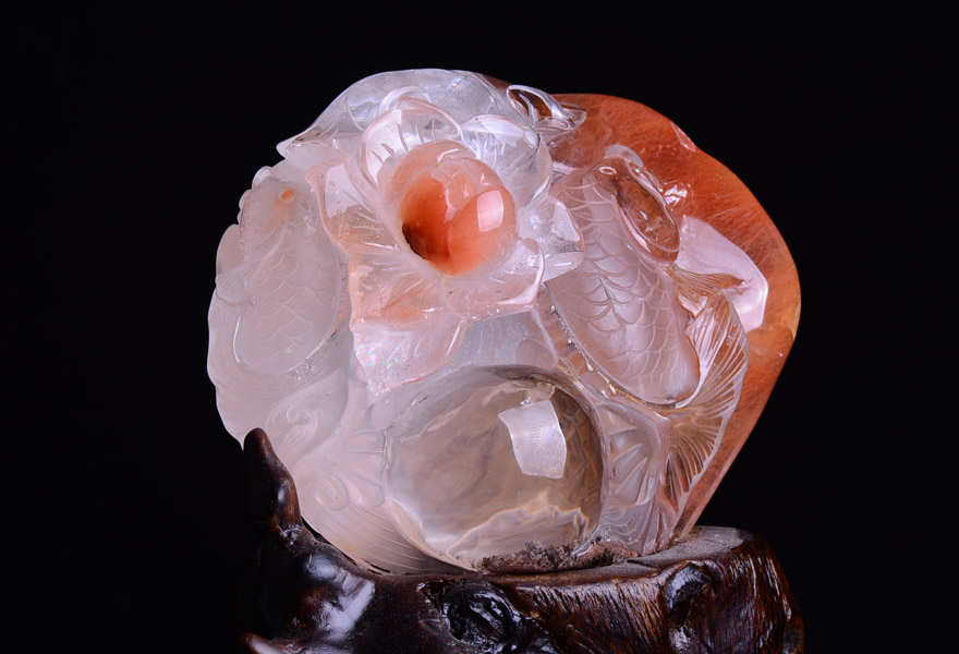 红发晶金玉满堂摆件1135.00g 石来运好