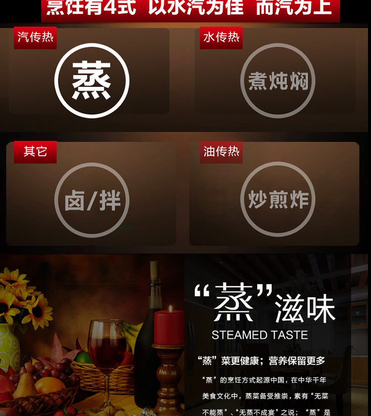 金钥匙（GOLDENKEY）蒸锅 二层 26cm不锈钢复底蒸笼