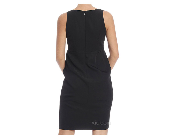 pinko 褶皱连衣裙 黑色 46