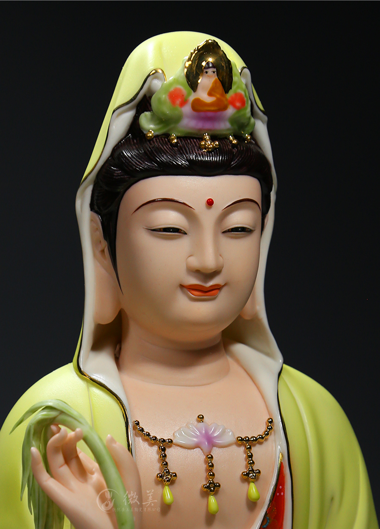 微美微美德化陶瓷眼睛菩萨眼光娘娘观音菩萨大慈大悲观音菩萨佛像摆件