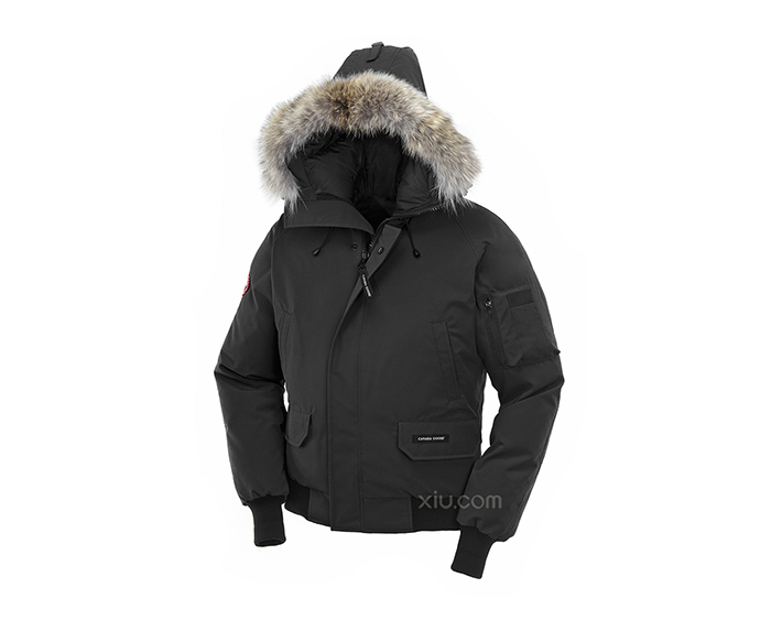 canada goose 男士短款狼毛领羽绒服 黑色 m