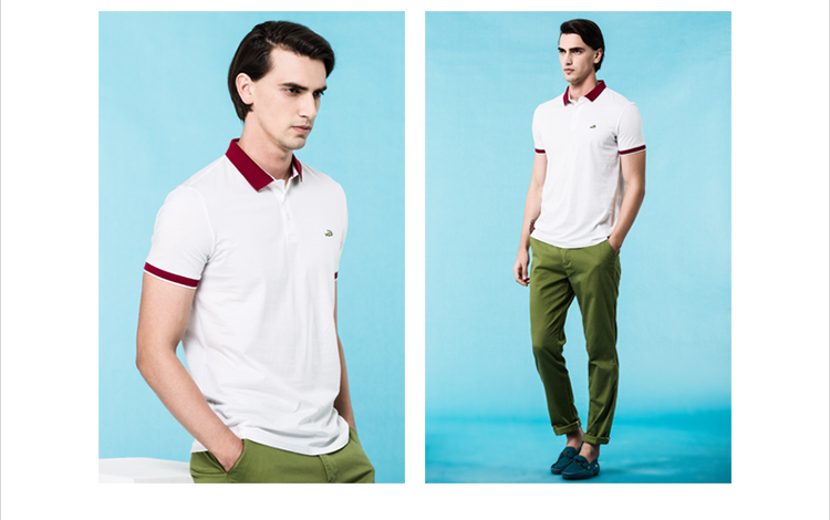 卡帝乐鳄鱼(cartelo)男士户外休闲翻领polo衫 ket1997 墨尔本红 xl