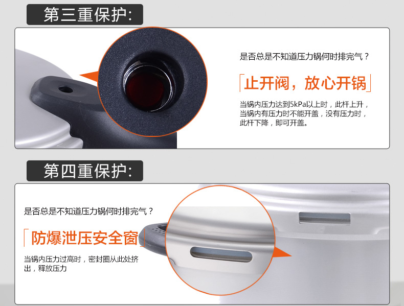 苏泊尔（supor）高压锅20cm好帮手压力锅蒸格型YL209H2
