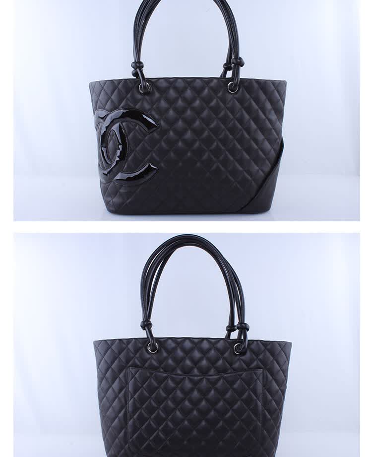 [9.5新]chanel/香奈儿 康鹏系列黑色单肩手提女包