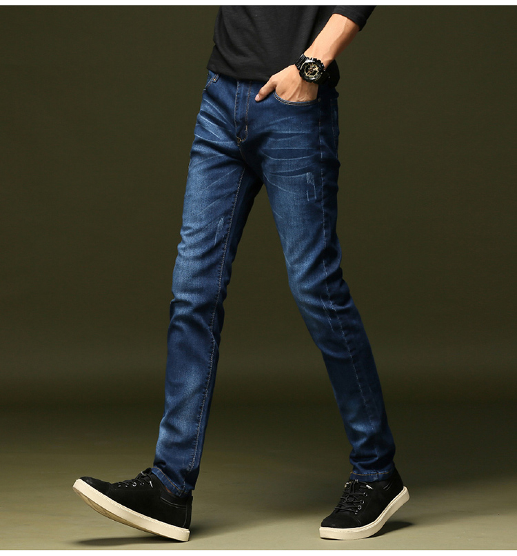 365 1秋季新款男士牛仔裤男小脚修身型韩版弹力牛子裤男秋款长裤子