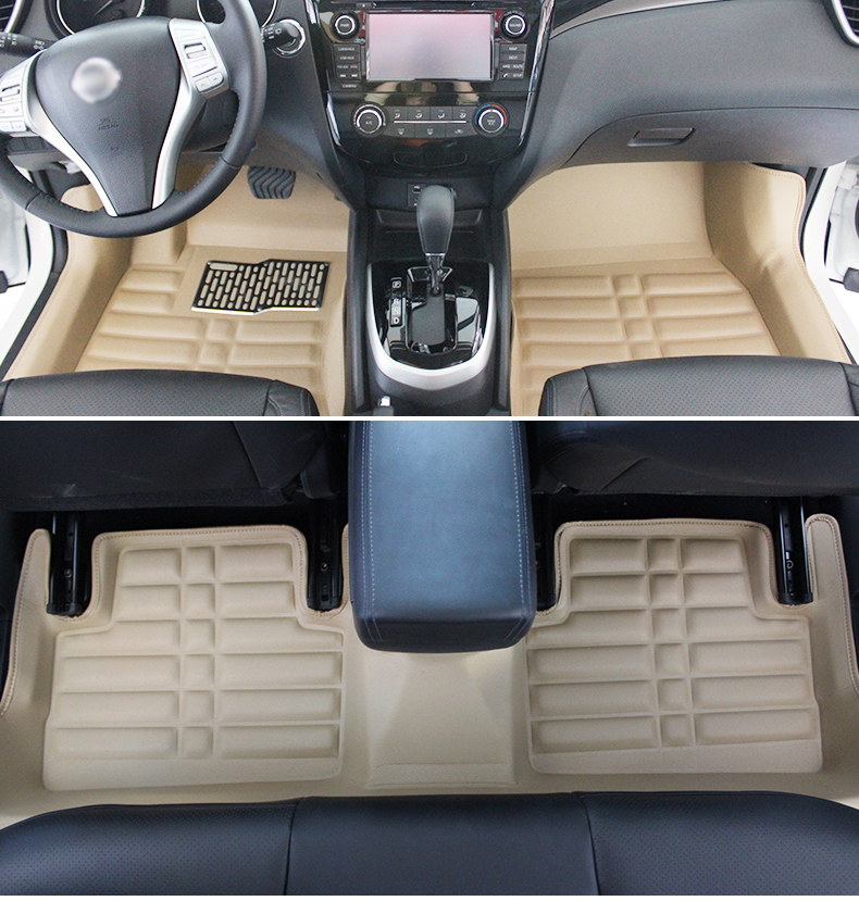 晞晟 适用于16款逍客脚垫 新逍客专用全包围脚垫 皮革材质 3色可选