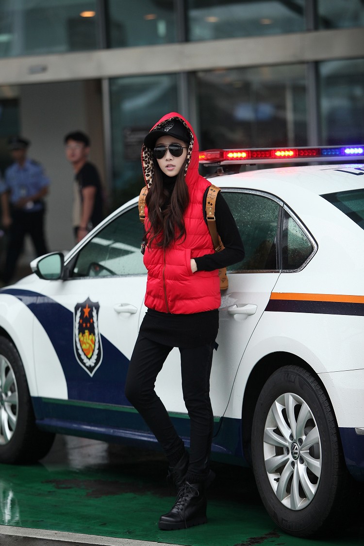 艾尚水玲珑2015秋冬新款女装马夹韩版修身豹纹两面穿手塞羽绒棉马甲冬女装 豹点白 XXL