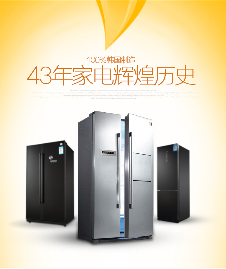 大宇（Daewoo)FRN-X22H2 577升对开门风冷无霜超大容量冰箱  （银色）