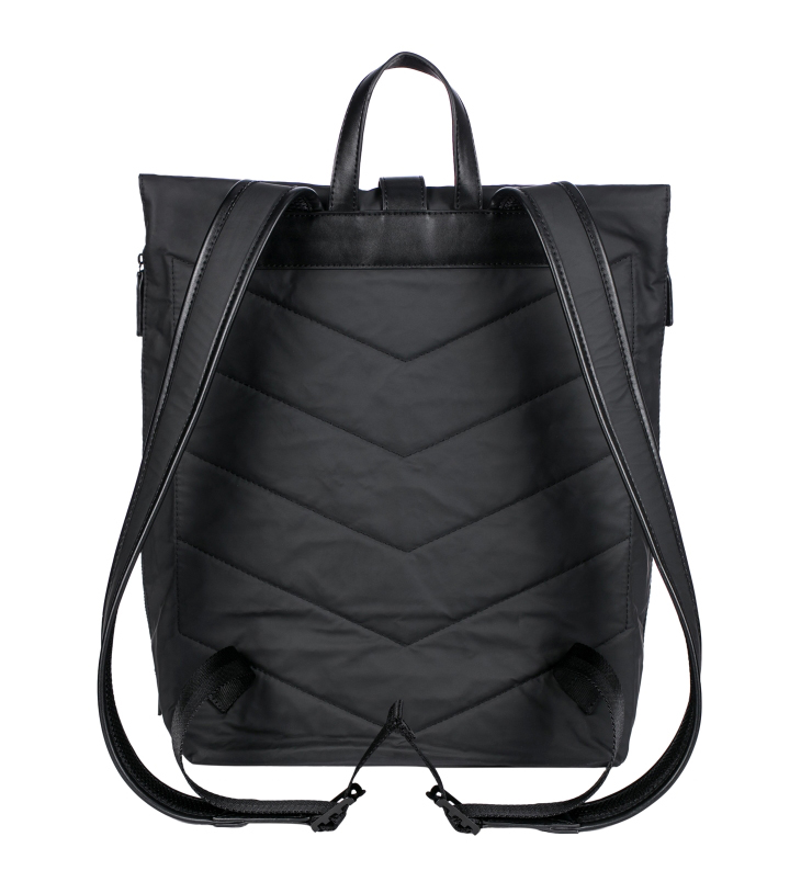 思莱德selected男士时尚皮革拼接双肩包sh|416185010 黑色 acc