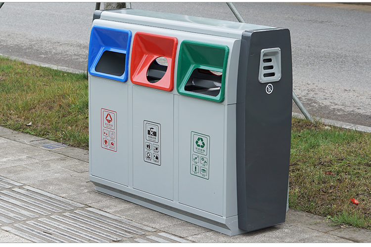 多分类垃圾桶 组合垃圾箱 室外三环保分类垃圾箱 三箱垃圾桶 2级分类