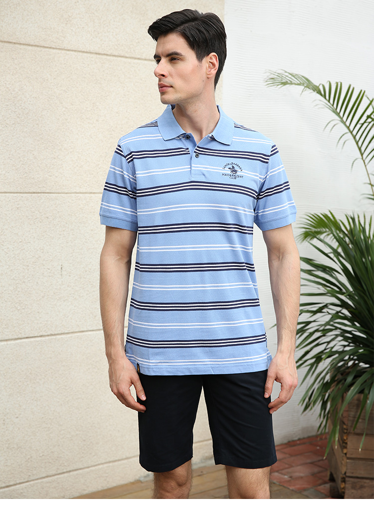p.r.c/圣大保罗 男士商务休闲短袖条纹polo衫 ps14kt313 m2 160/80b
